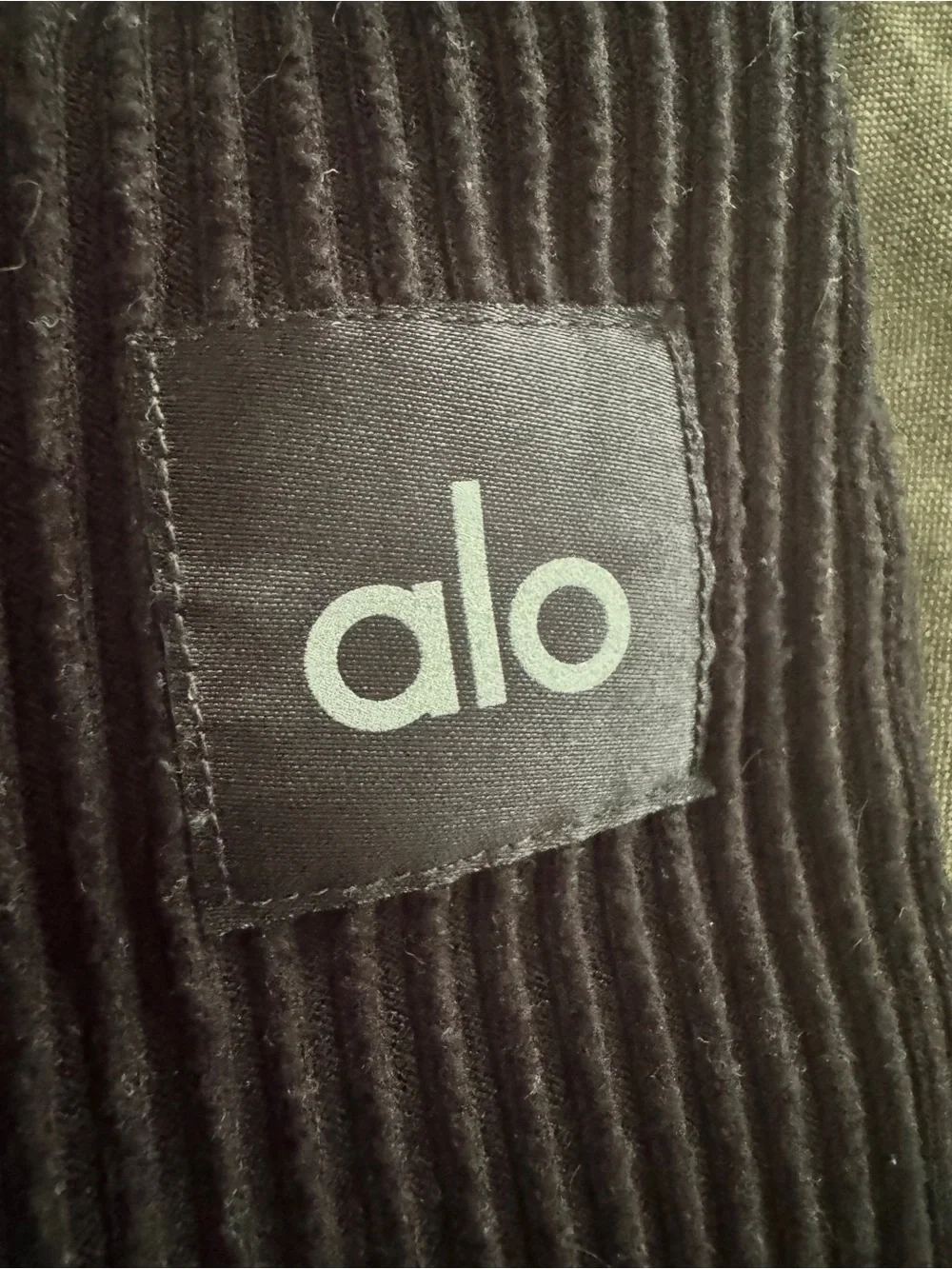 ALO Yoga Black Ribbed Drawstring Joggers